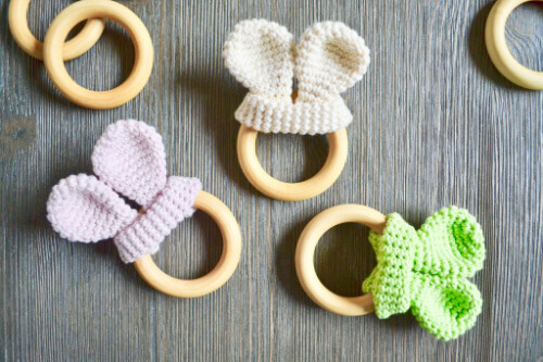 Baby Bunny Teether crochet pattern