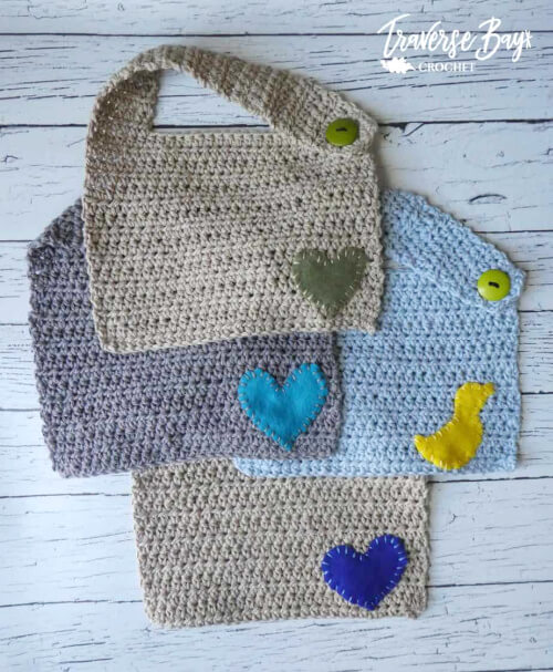 Easy Crochet Baby Bib pattern
