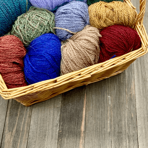 yarn in basket