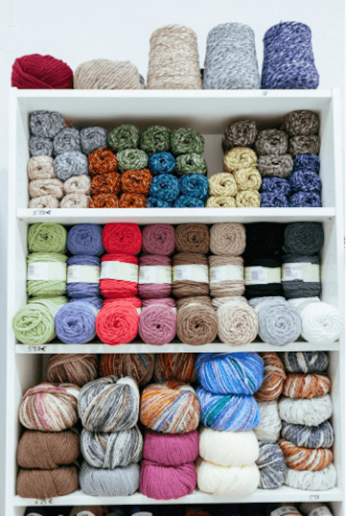 yarn organizing shelves