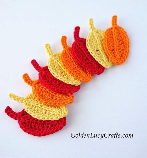 Simple crochet leaf pattern