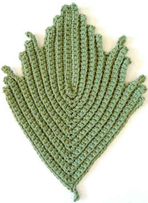crochet leaf dishcloth pattern