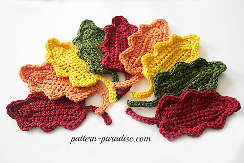 Fall Oak Leaves crochet pattern