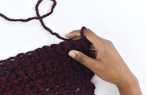 finger crochet technique fabric