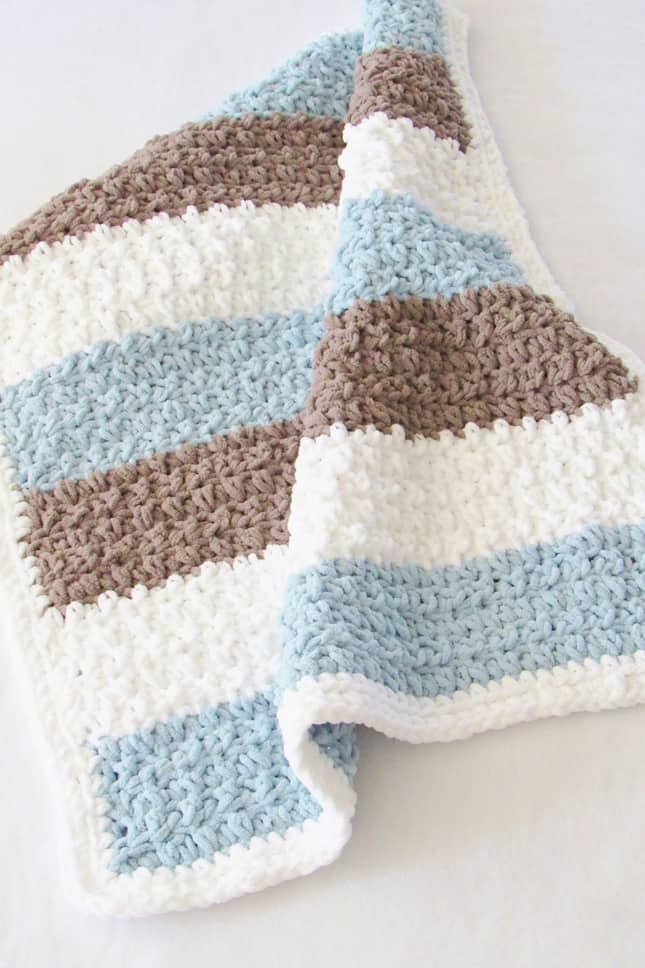 Crochet Baby Boy Blanket Free Pattern, 4 Hour Blanket