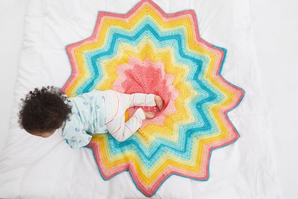 Starburst Baby Blanket by Lion Brand