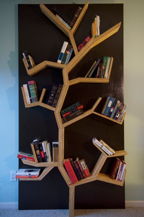 tree bookcase made DIY