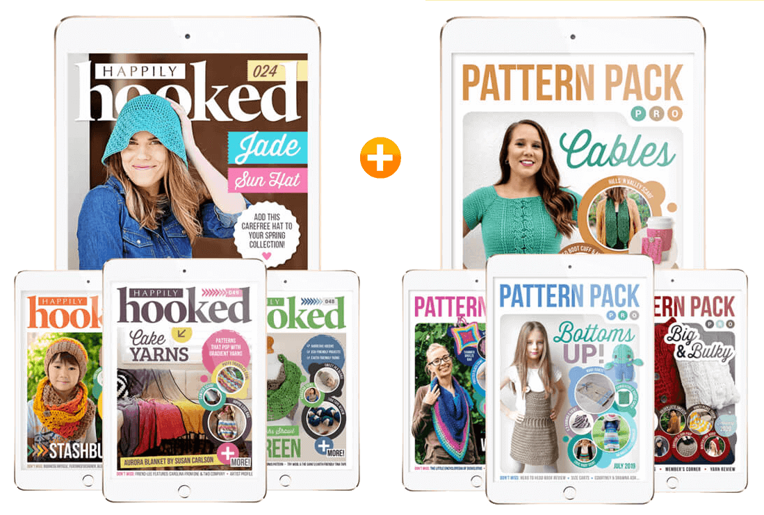 Happily Hooked & Pattern Pack Pro Are <u>TWO Monthly Digital Magazines</u> That Are Lovingly Assembled By Makers For Makers. 