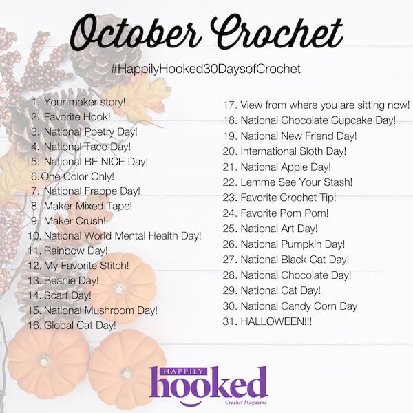 30 days crochet projects October 2020