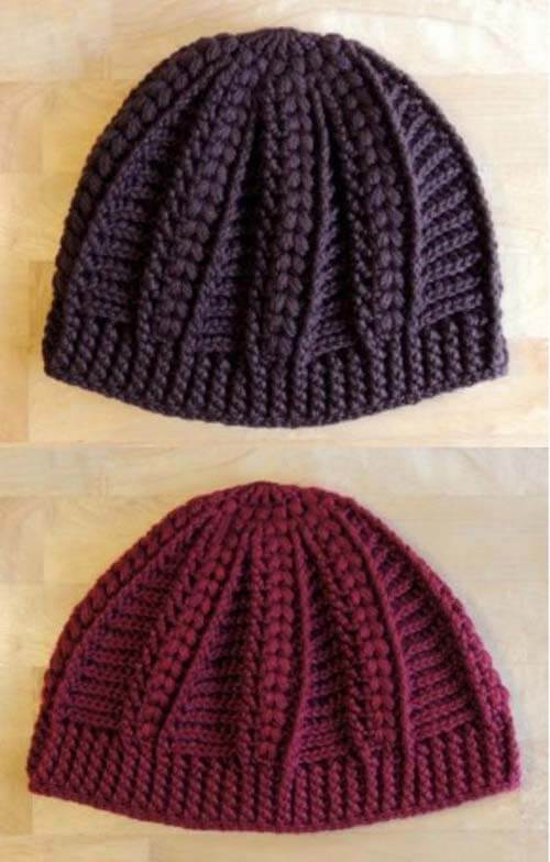 crochet pattern cable hat