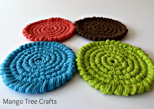 crochet pattern color coasters
