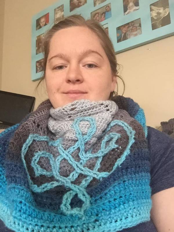 shawna cowl cables crochet projects