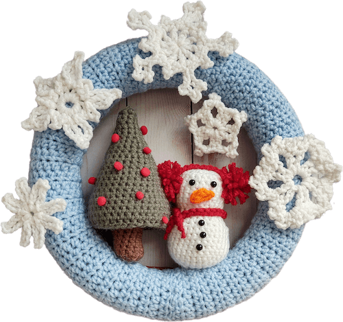 winter wreath crochet pattern