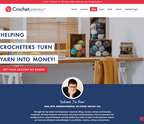Crochetpreneur website