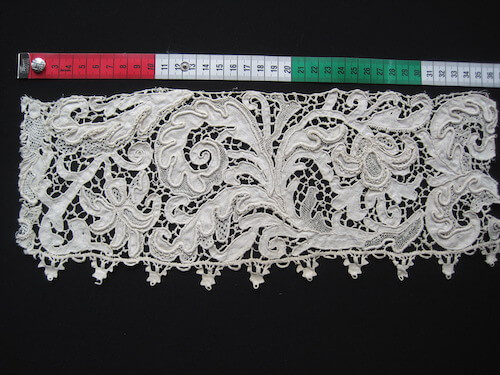 Venetian Needlepoint lace edging dated to 1660