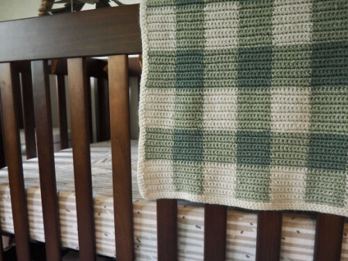 Gingham Baby Blanket crochet pattern