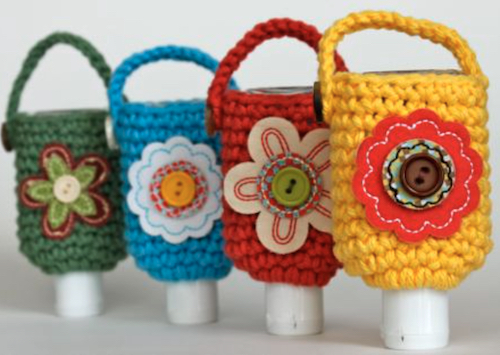 Unique hand sanitizer cozy crochet pattern