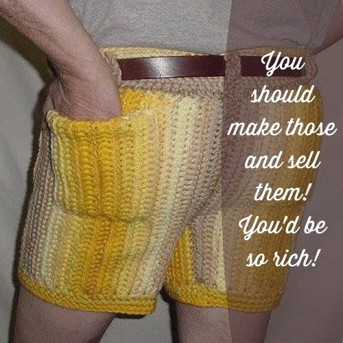 No one should make Ugly Crochet Men's Shorts