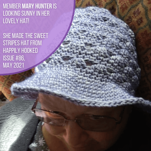 Sweet Stripes Hat by Happily Hooked member Mary Hunter