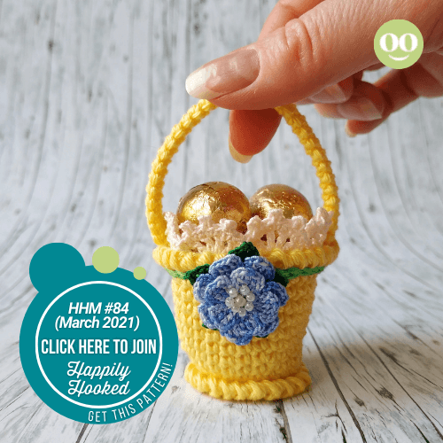 Mini Easter Basket top crochet pattern HHM March 2021