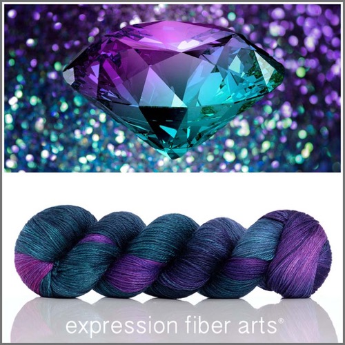 Expression Fiber Arts Fingering Yarn: Alexandrite colorway