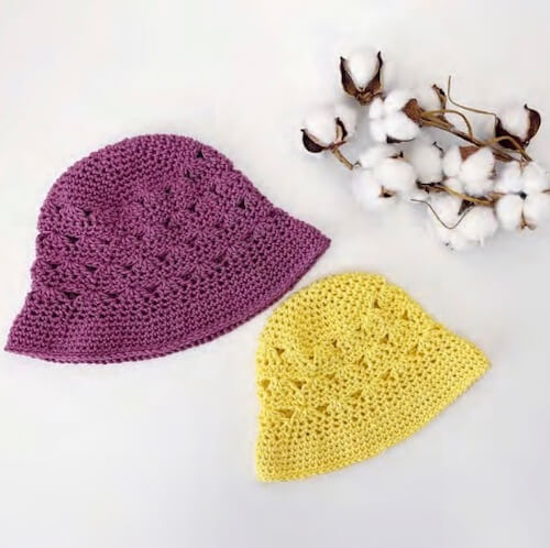 Sweet Stripes Sunhat crochet pattern by Lisa Fox